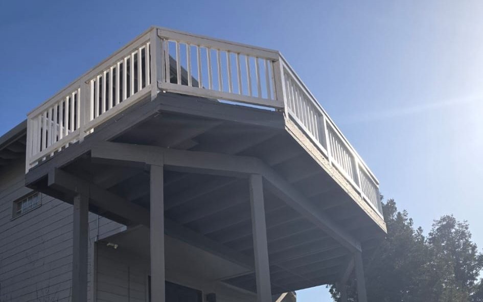 Two-story deck built by Bay Easy Construction